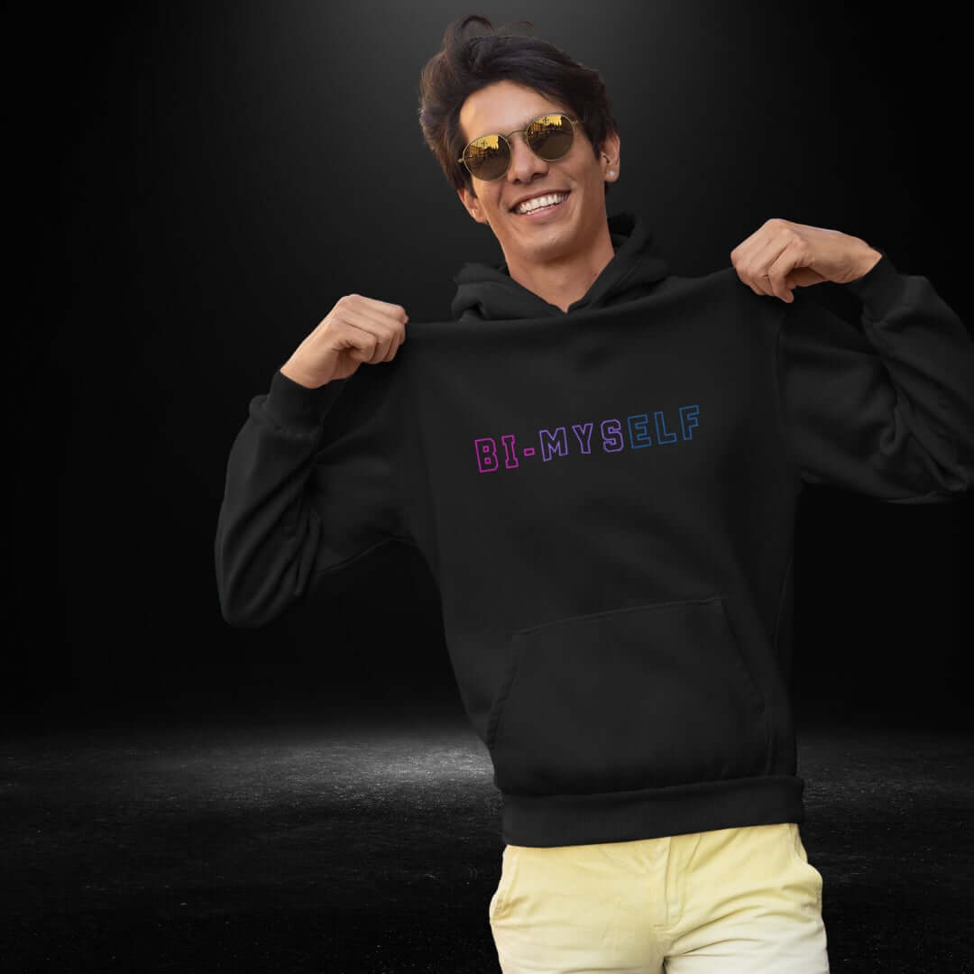 BI-MYSELF Black Hoodie