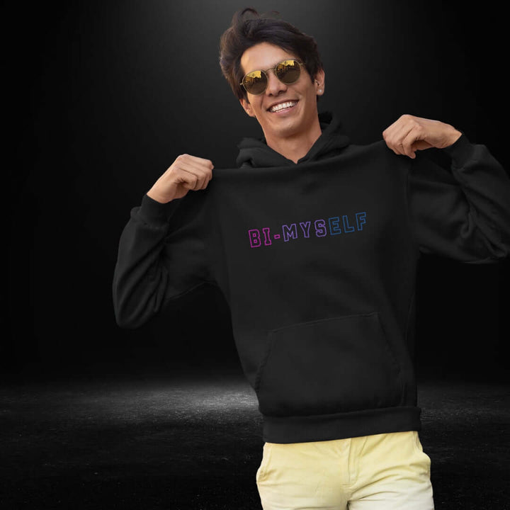 BI-MYSELF Black Hoodie