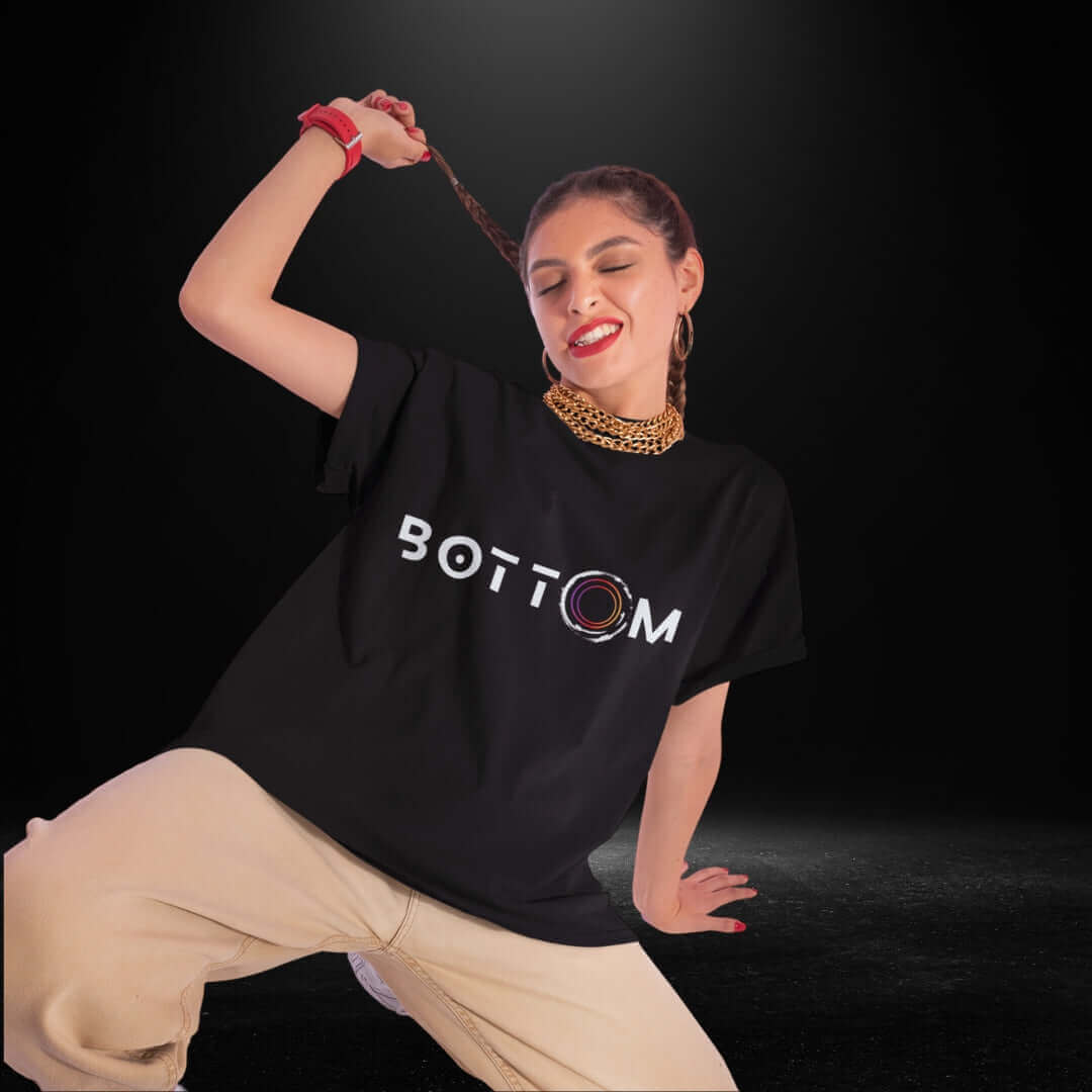 Bottom Black Tee - Female