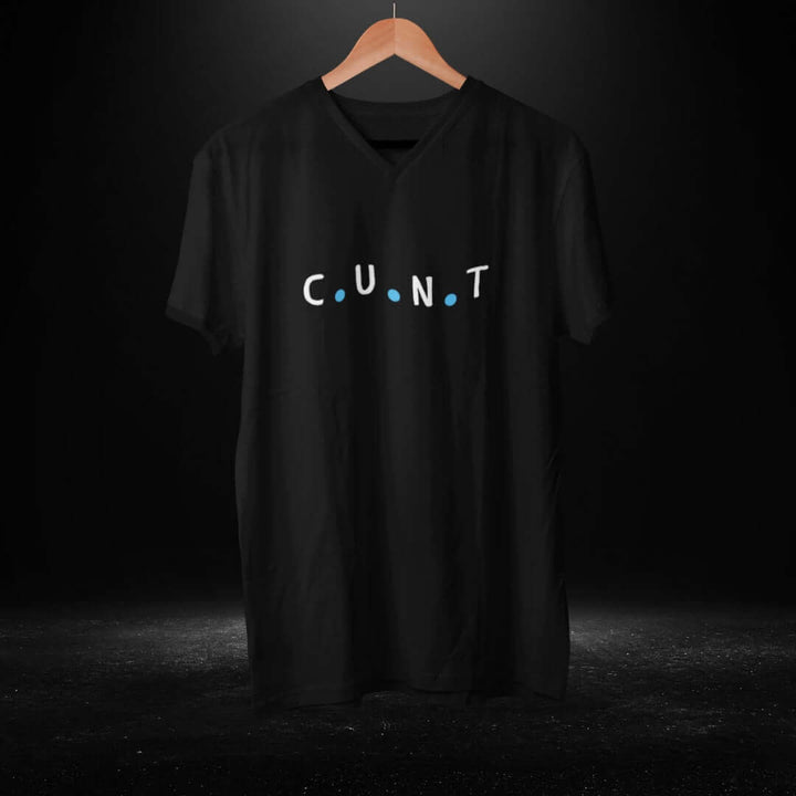 C U N T Black V Neck Tee - Bite Me Harder