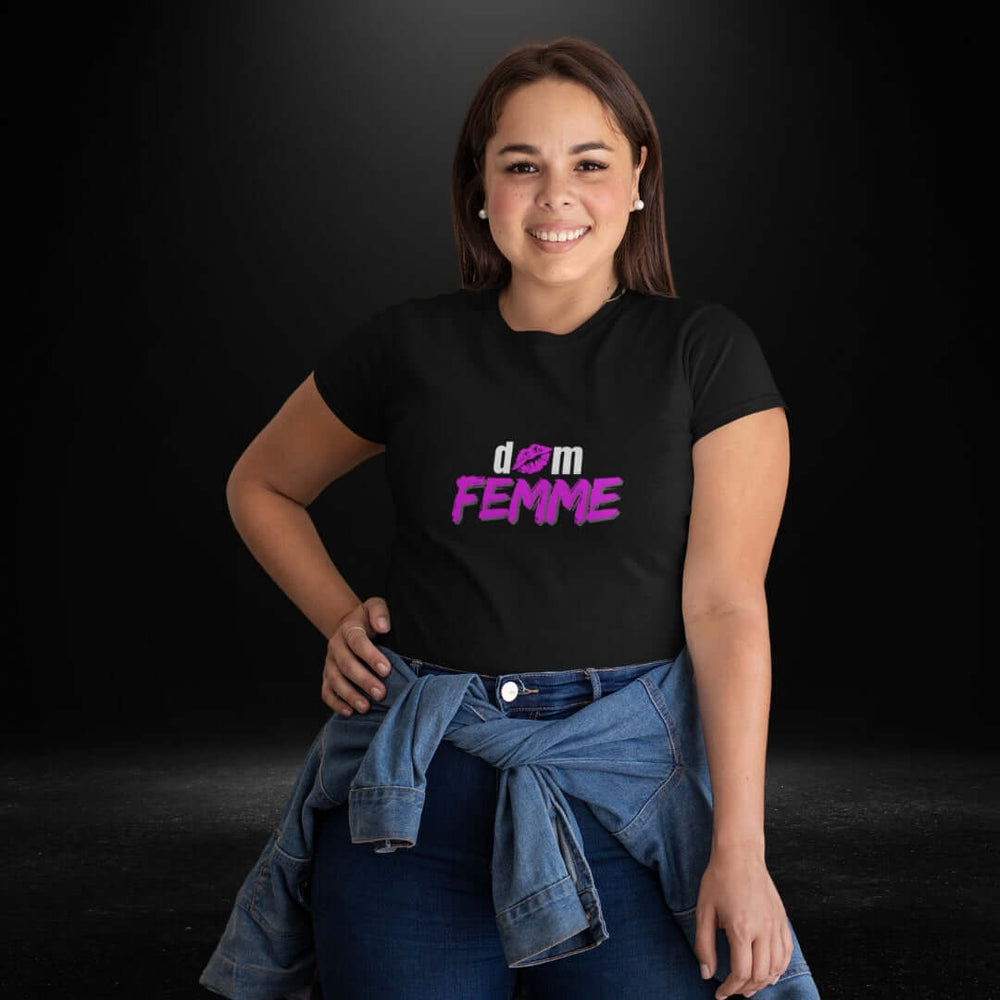 Dom Femme Black Tee - Bite Me Now