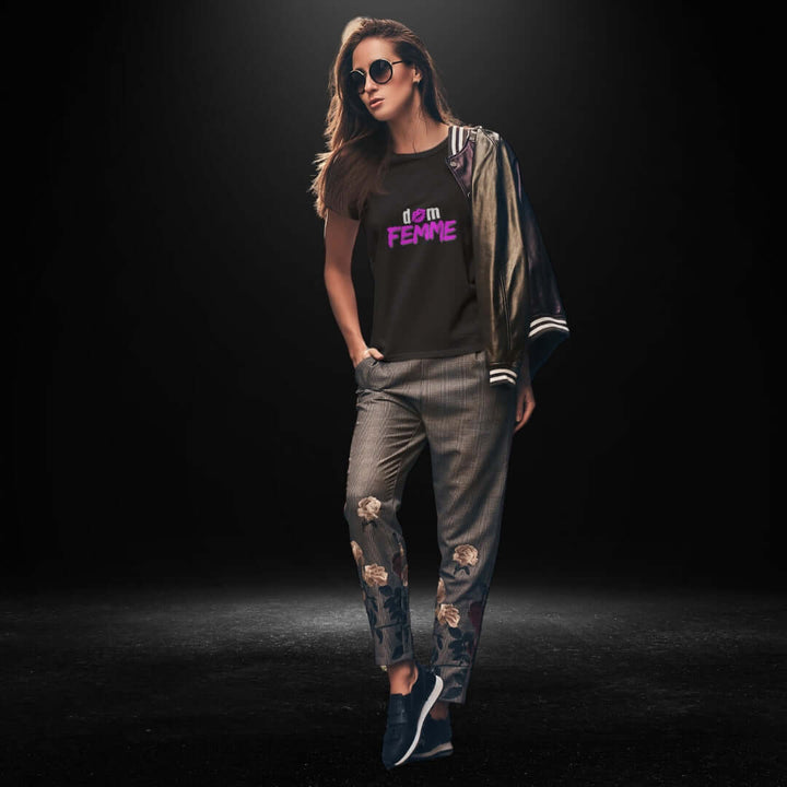 Dom Femme Black Tee - Bite Me Now