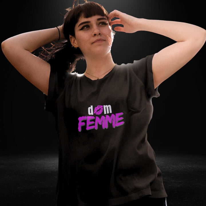 Dom Femme Black Tee - Bite Me Now