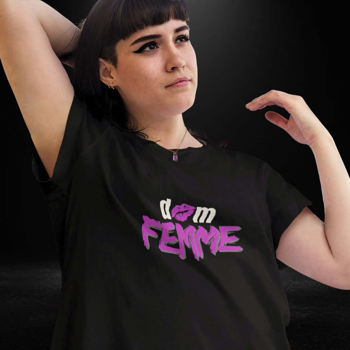 Dom Femme Black Tee - Bite Me Now