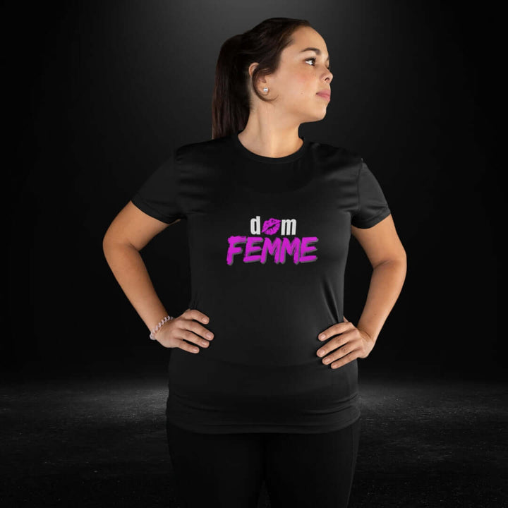 Dom Femme Black Tee - Bite Me Now