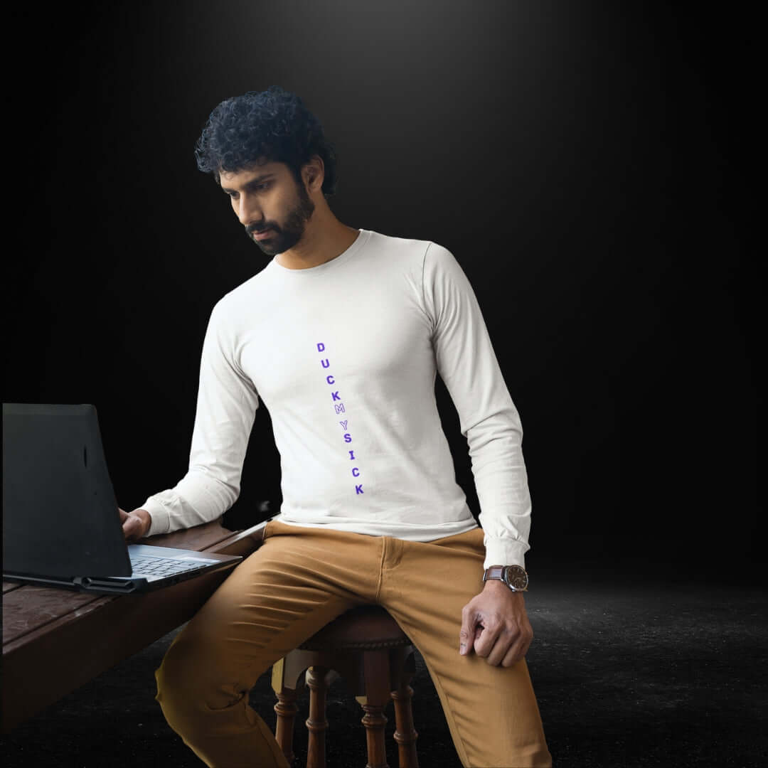 Duck My Sick White Long Sleeve Tee