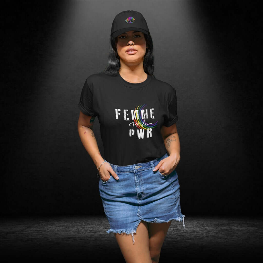 Femme Pride PWR Black Tee - Bite Me Now