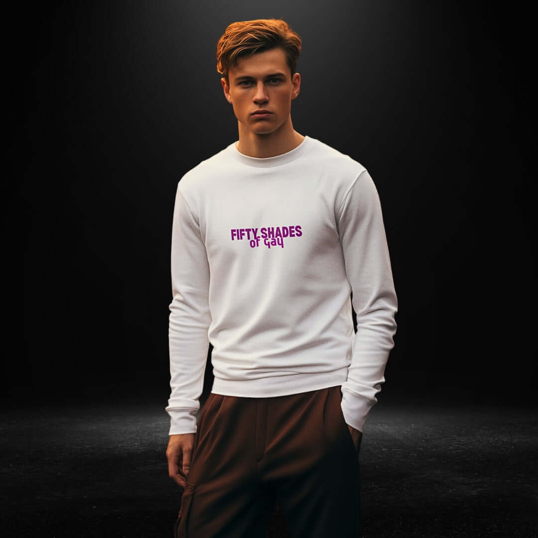 Fifty Shades of Gay White Long Sleeve Tee