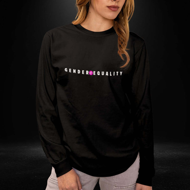 Gender Equality Black Long Sleeve Tee