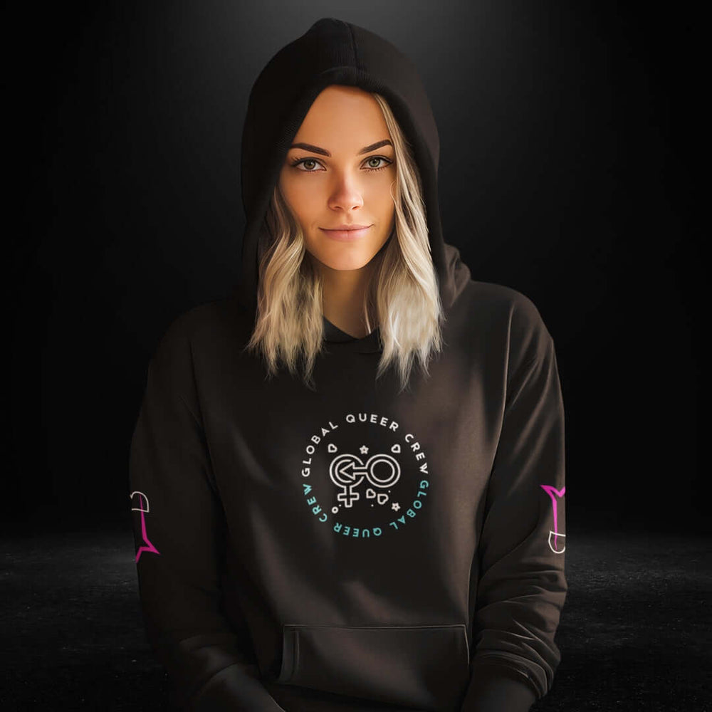 Global Queer Crew Black Hoodie