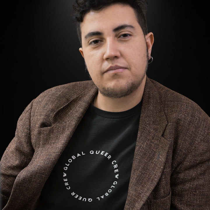 Global Queer Crew Black Tee (ring design)