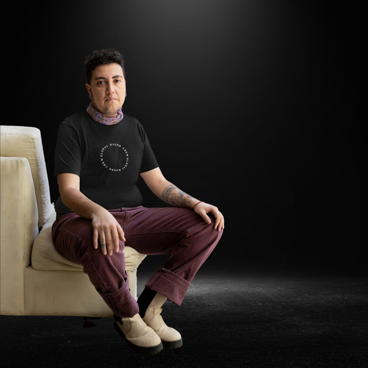 Global Queer Crew Black Tee (ring design)