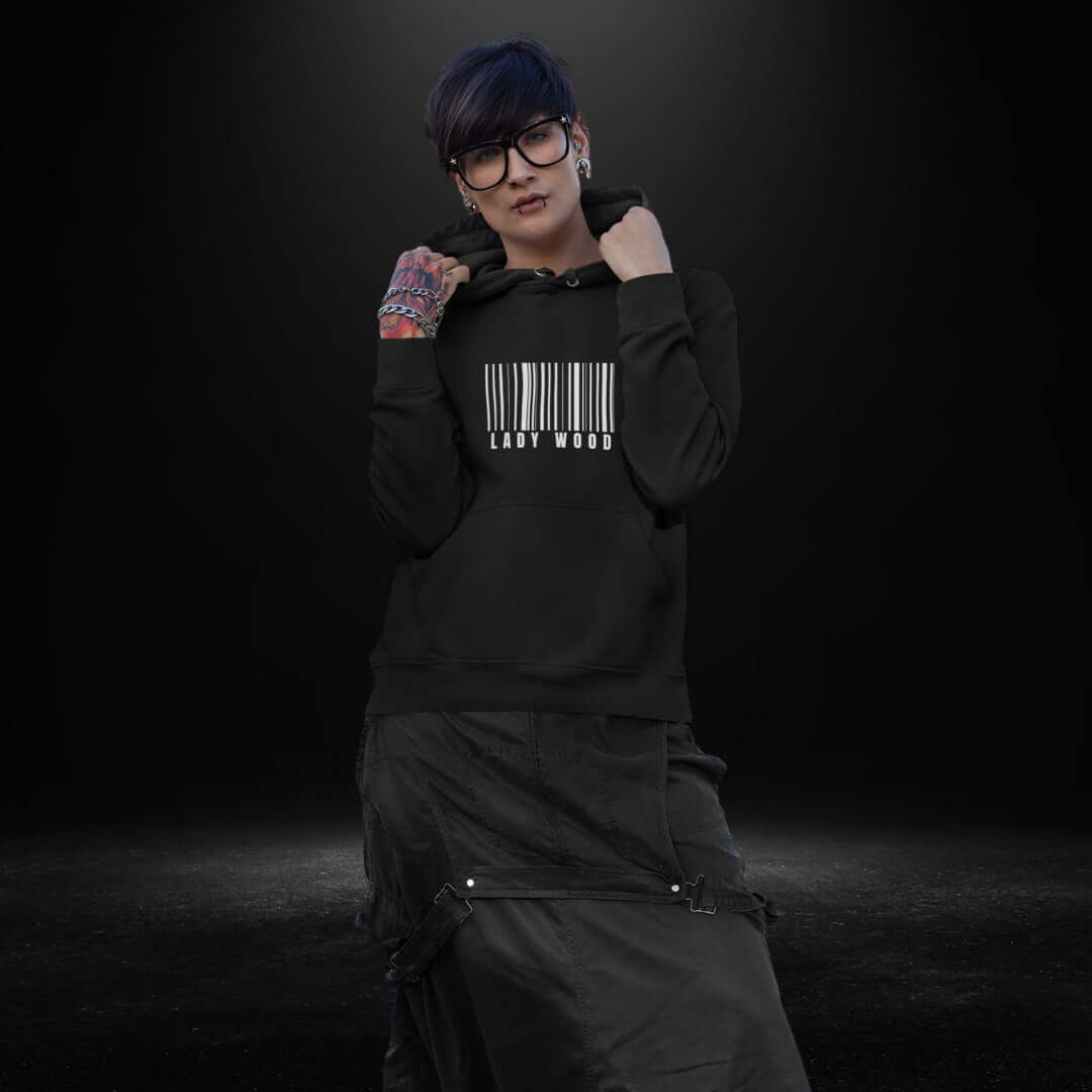 Lady Wood Black Hoodie