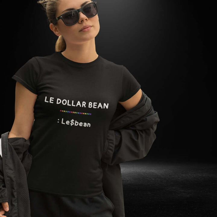 Le Dollar Bean Black Tee - Bite Me Now