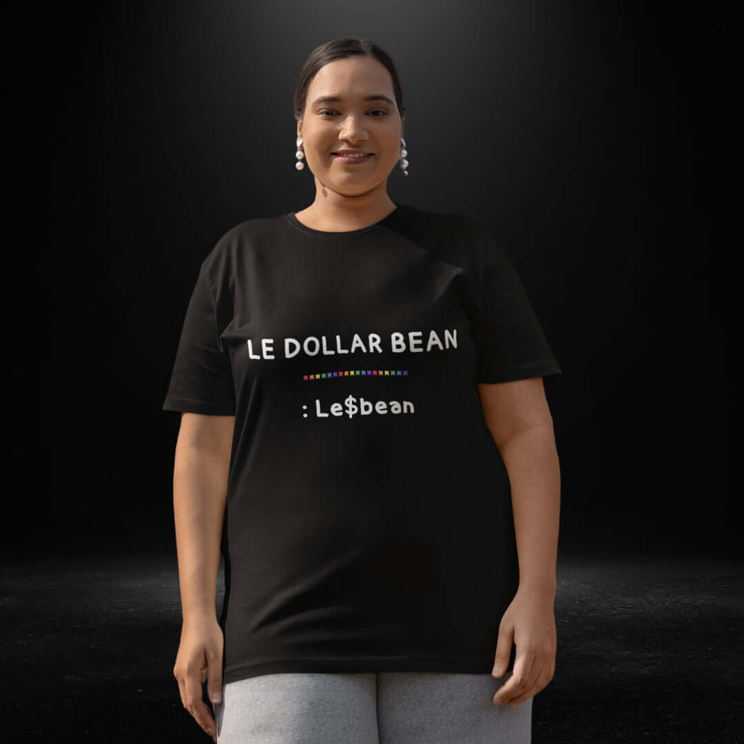 Le Dollar Bean Black Tee - Bite Me Now