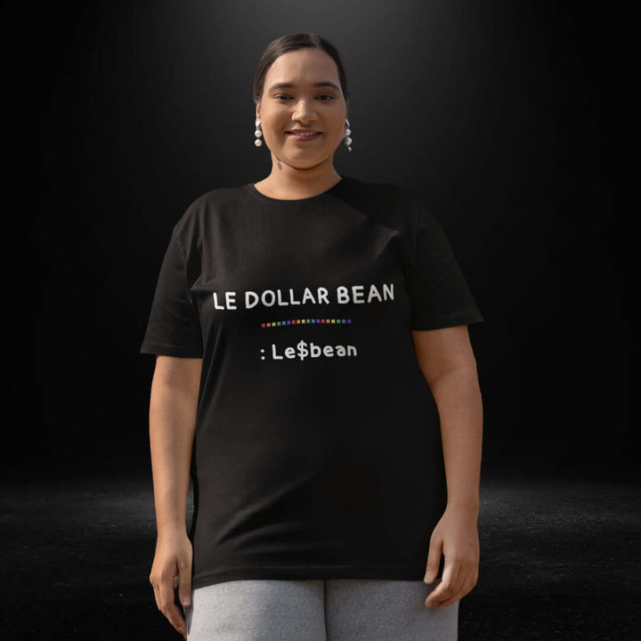 Le Dollar Bean Black Tee - Bite Me Now