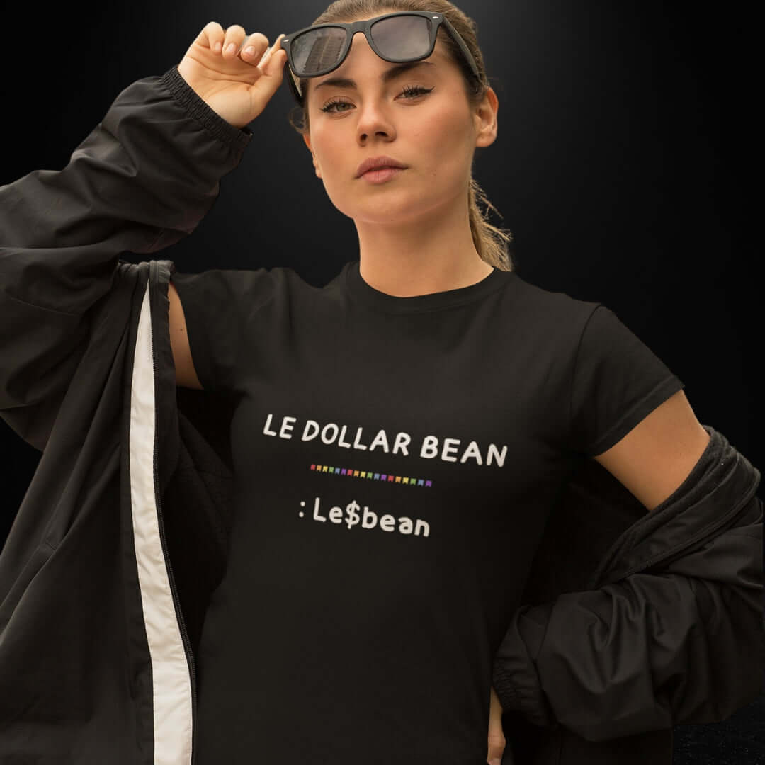 Le Dollar Bean Black Tee - Bite Me Now
