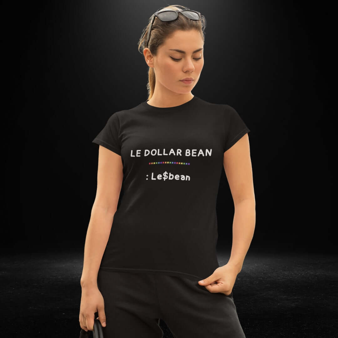 Le Dollar Bean Black Tee - Bite Me Now