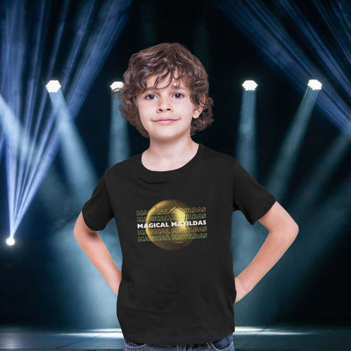 Magical Matildas Kids Black Tee - Bite Me Now