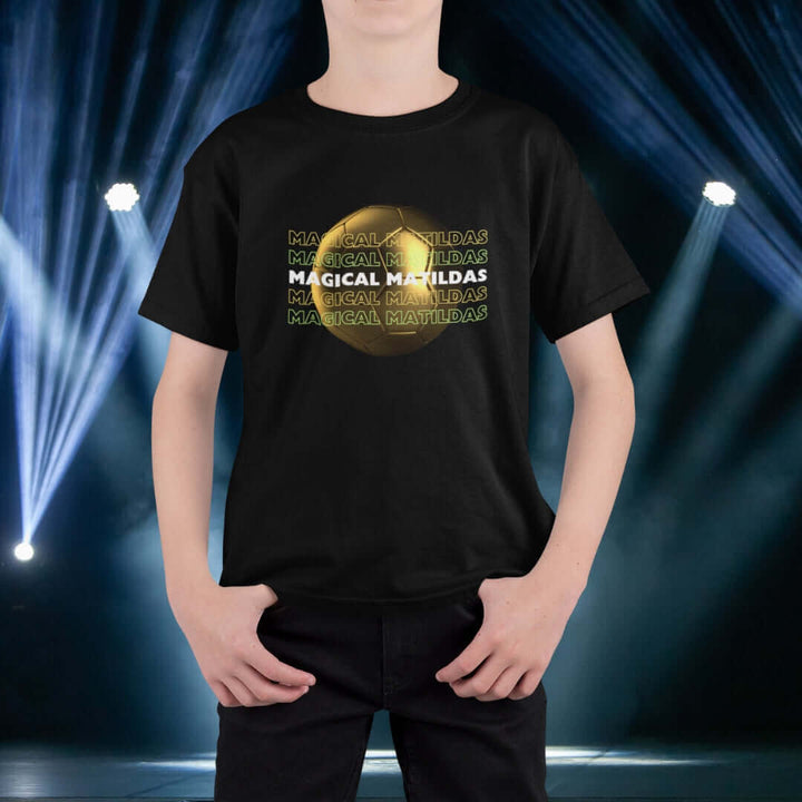 Magical Matildas Kids Black Tee - Bite Me Now