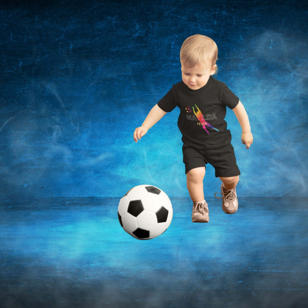 Matilda Fever Toddler Black Tee - Ball Launch - Bite Me Now