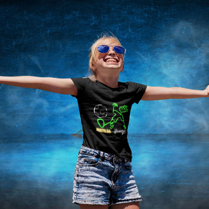 Matildas Youth Tees - Green Dude - Bite Me Now