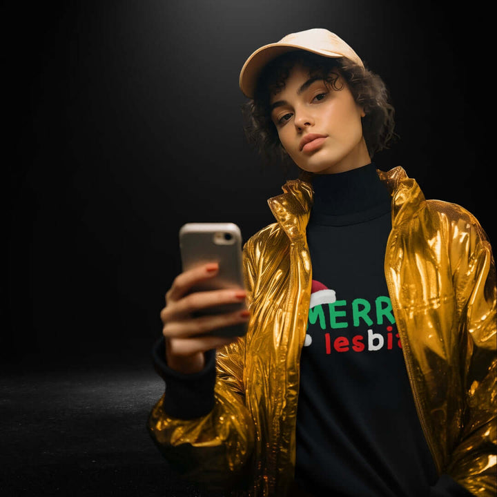 Merry Lesbian Black Tee - Bite Me Now