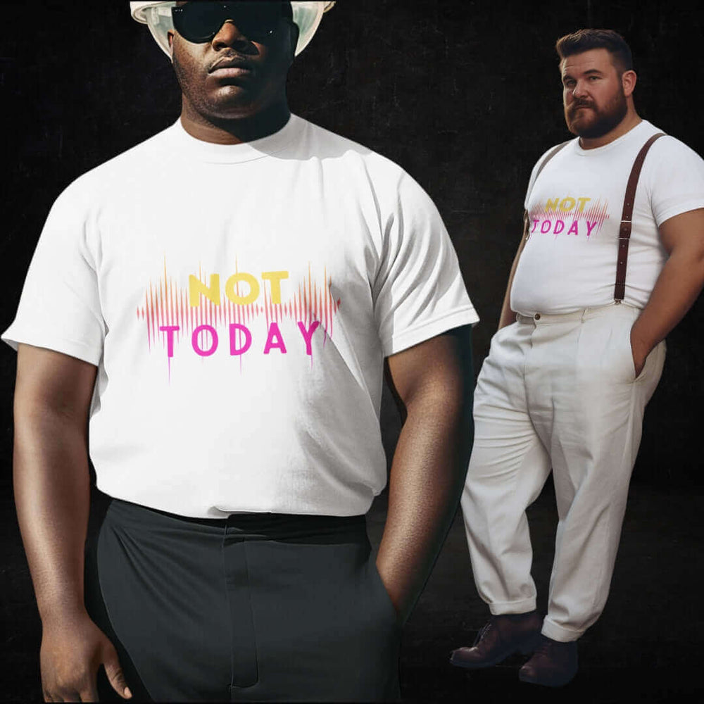 Not Today Mens White Tee - Bite Me Now