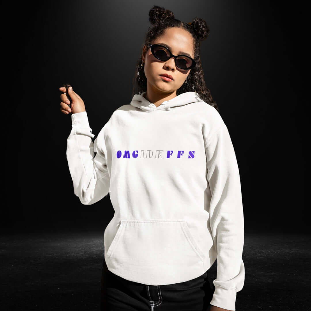 OMG IDK FFS White Hoodie