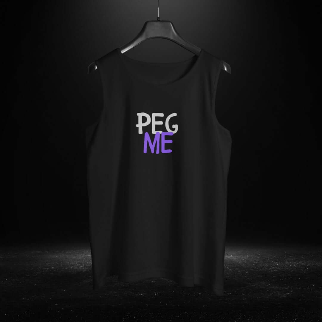 Peg Me Black Tank