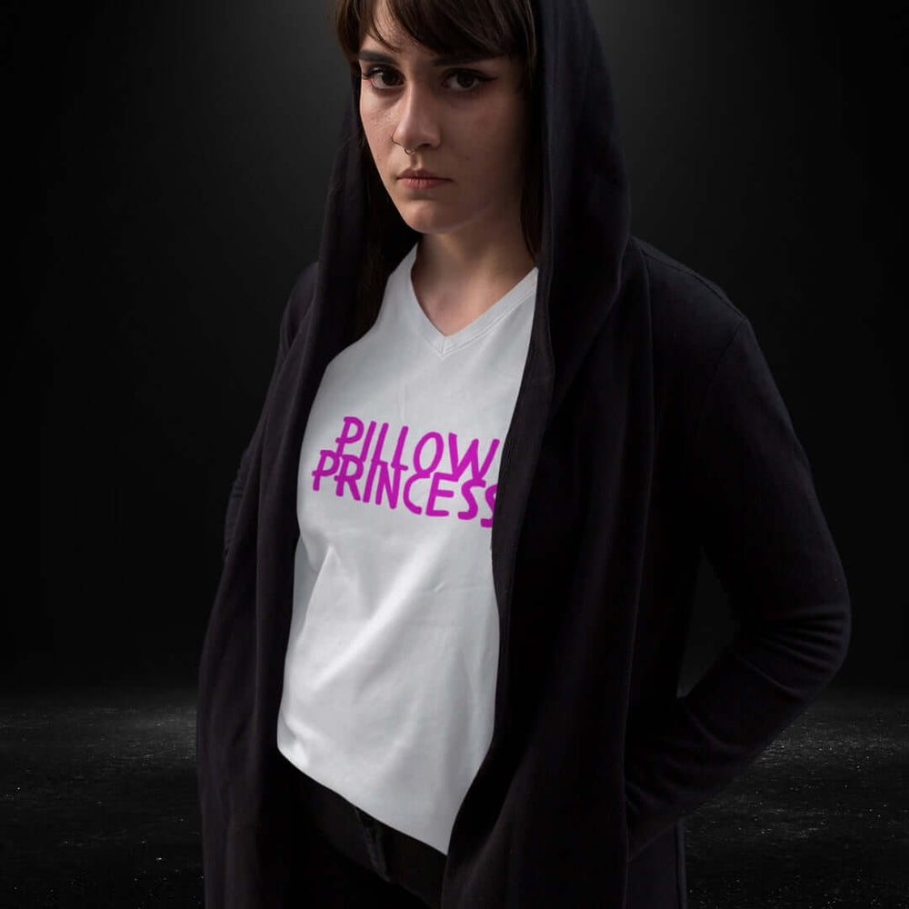 Pillow Princess White V Neck Tee - Bite Me Harder