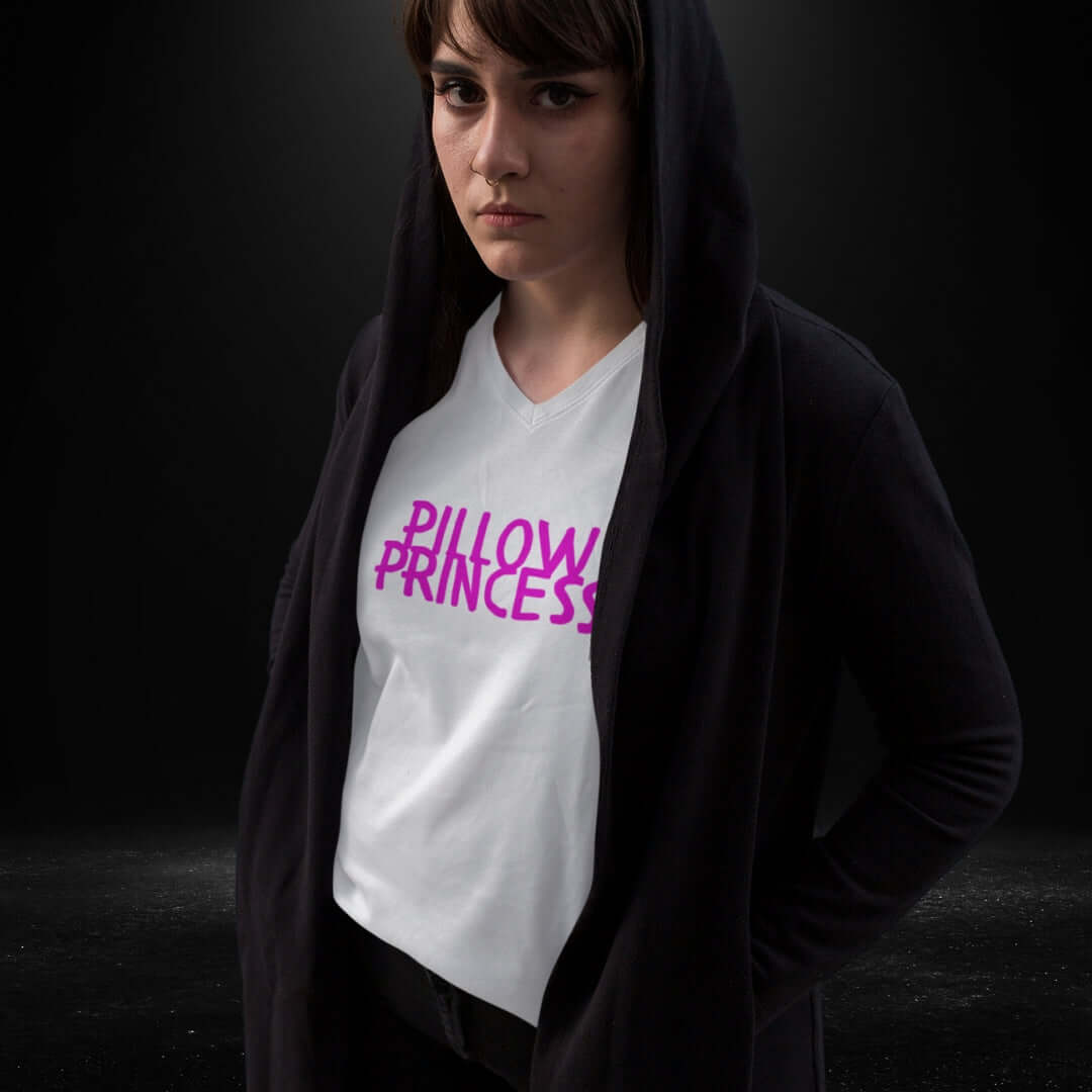 Pillow Princess White V Neck Tee - Bite Me Harder