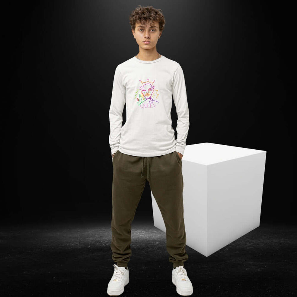 Queen White Long Sleeve Tee