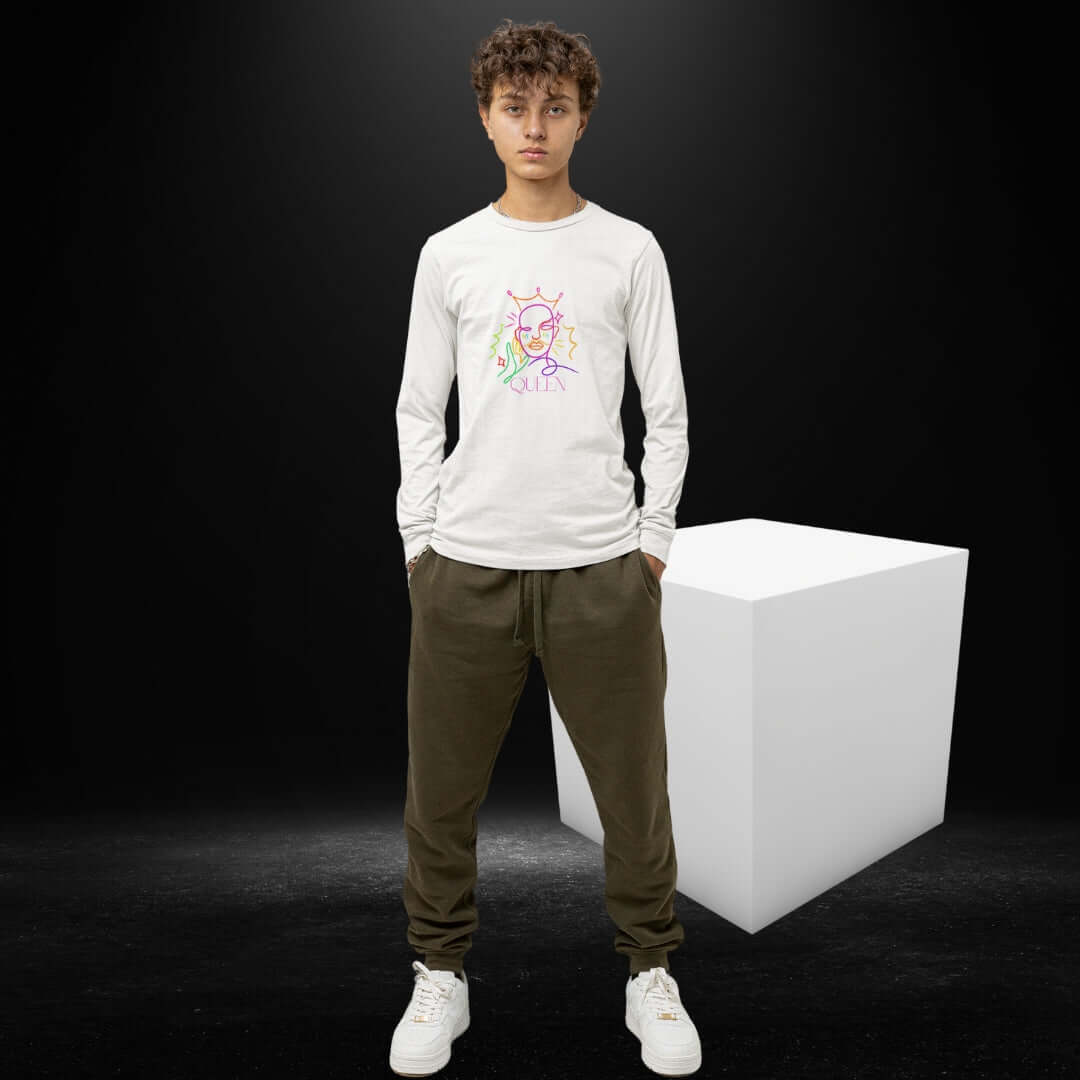 Queen White Long Sleeve Tee