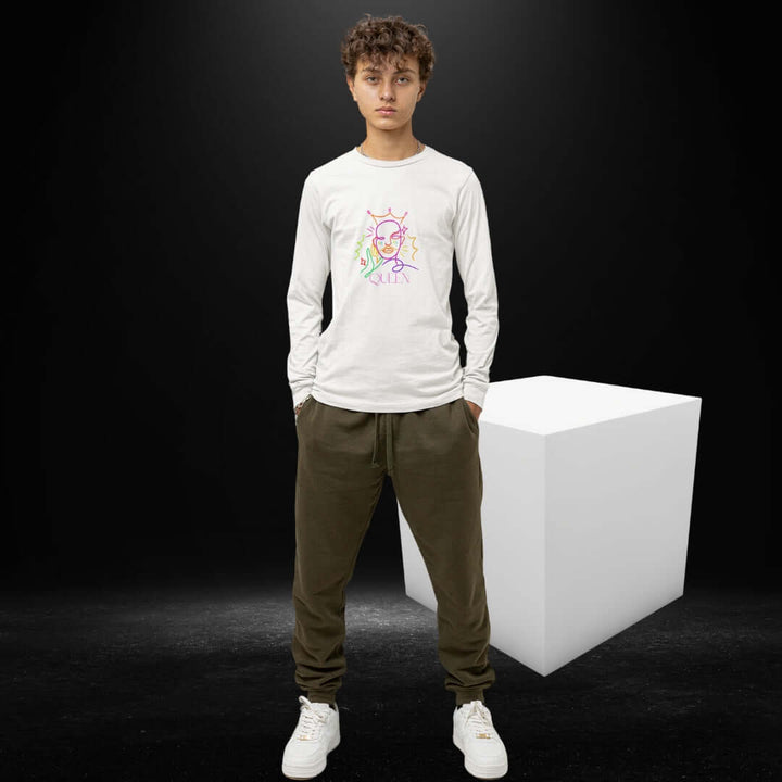 Queen White Long Sleeve Tee