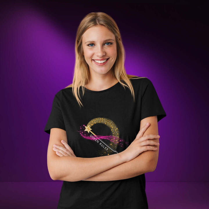 Queen Rules Black Tee - Bite Me Now