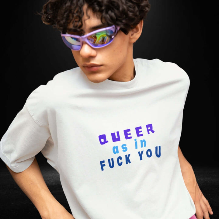 Queer As in Fuck You White Tee