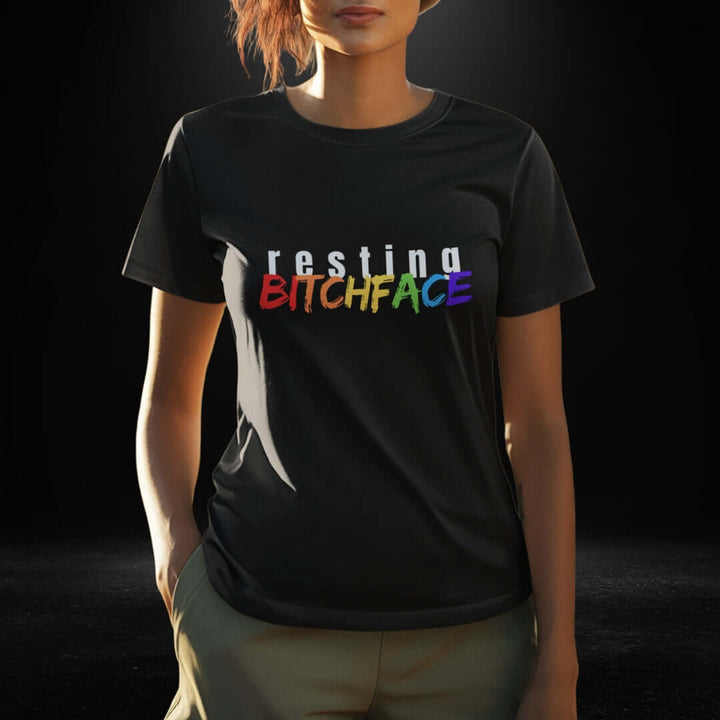 Resting BitchFace Black Tee - Bite Me Now