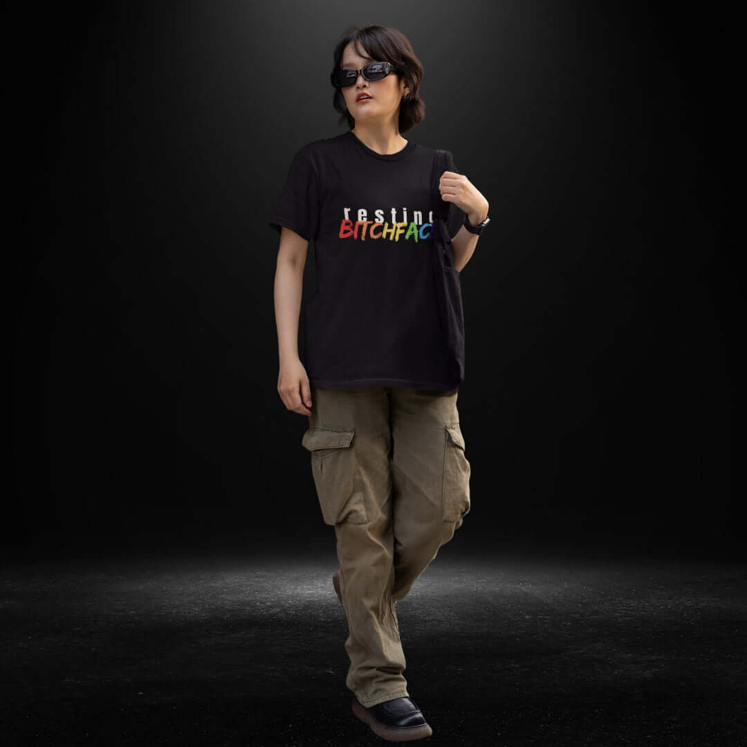 Resting BitchFace Black Tee - Bite Me Now