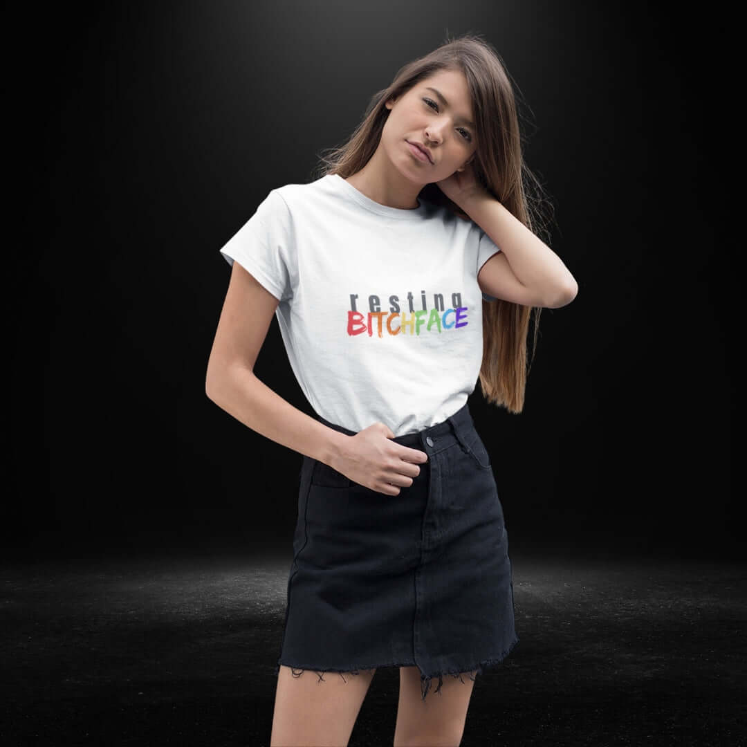 Resting BitchFace White Tee - Bite Me Now