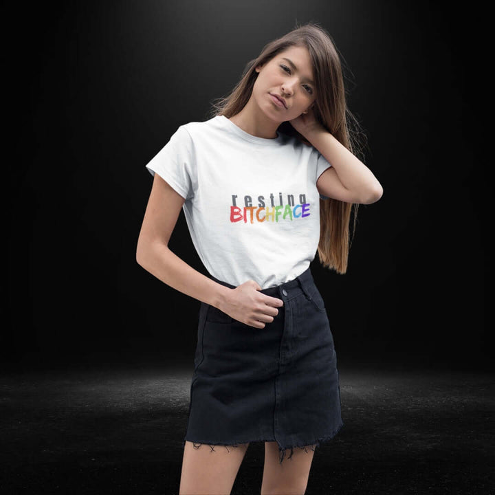 Resting BitchFace White Tee - Bite Me Now