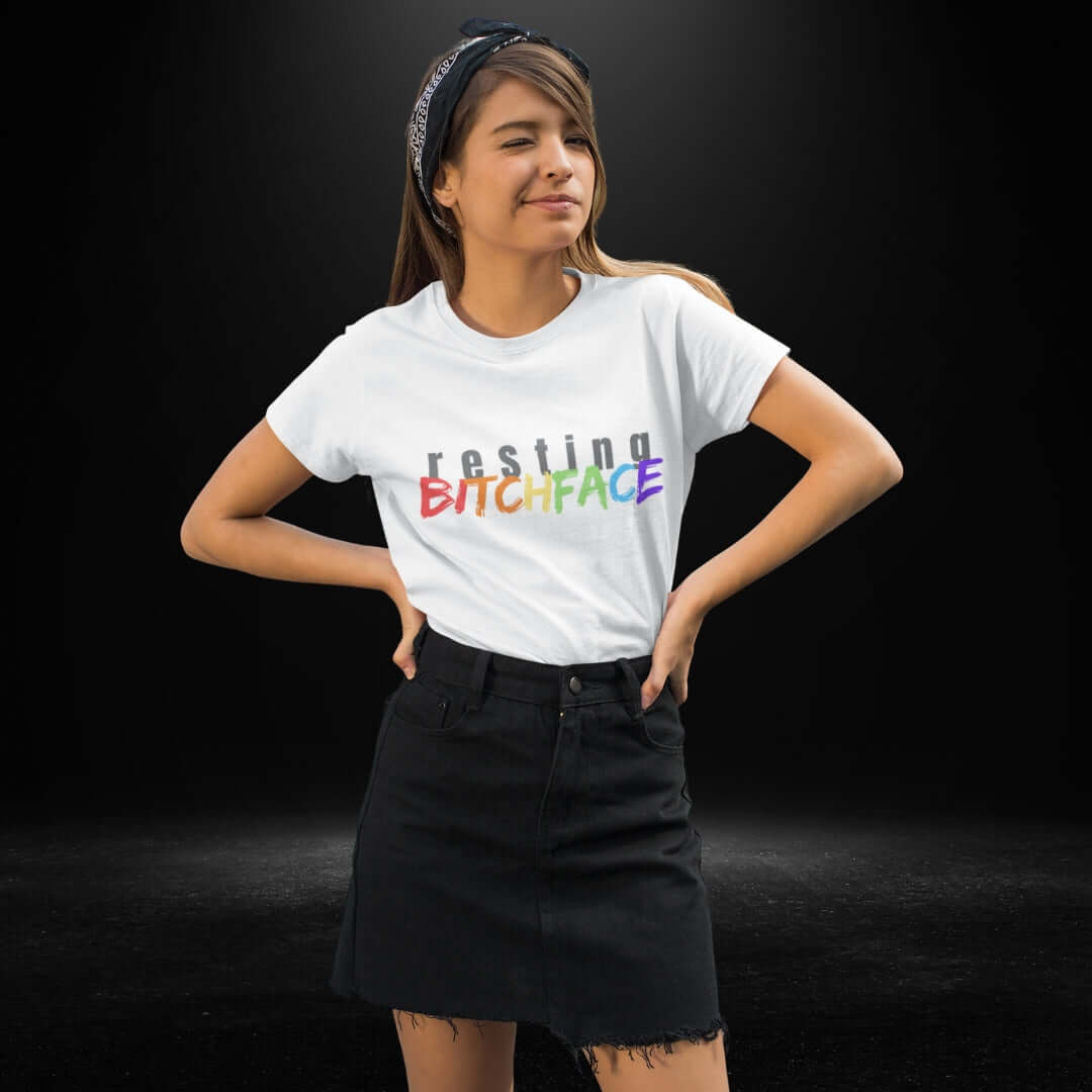 Resting BitchFace White Tee - Bite Me Now
