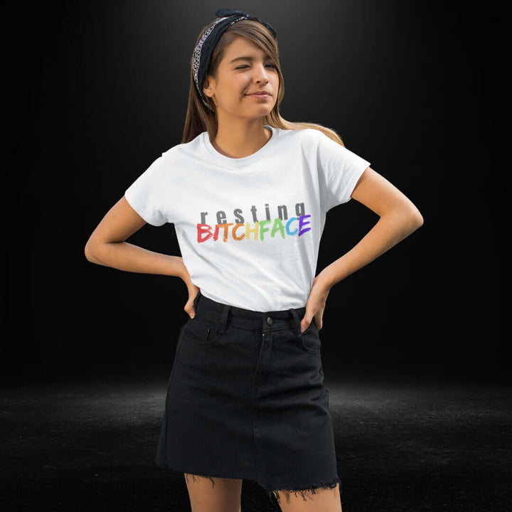 Resting BitchFace White Tee - Bite Me Now
