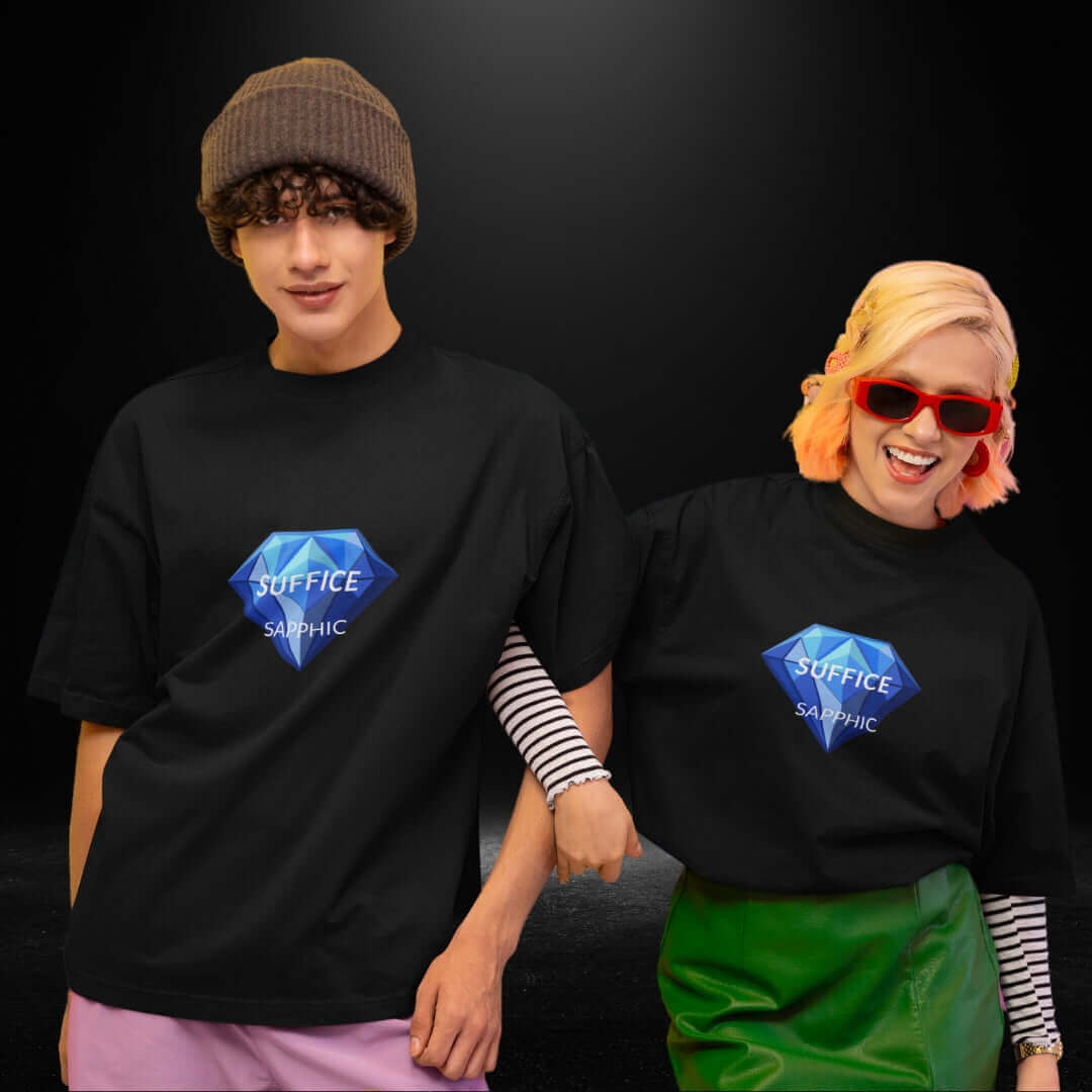 Suffice Sapphic Black Tee - Bite Me Now