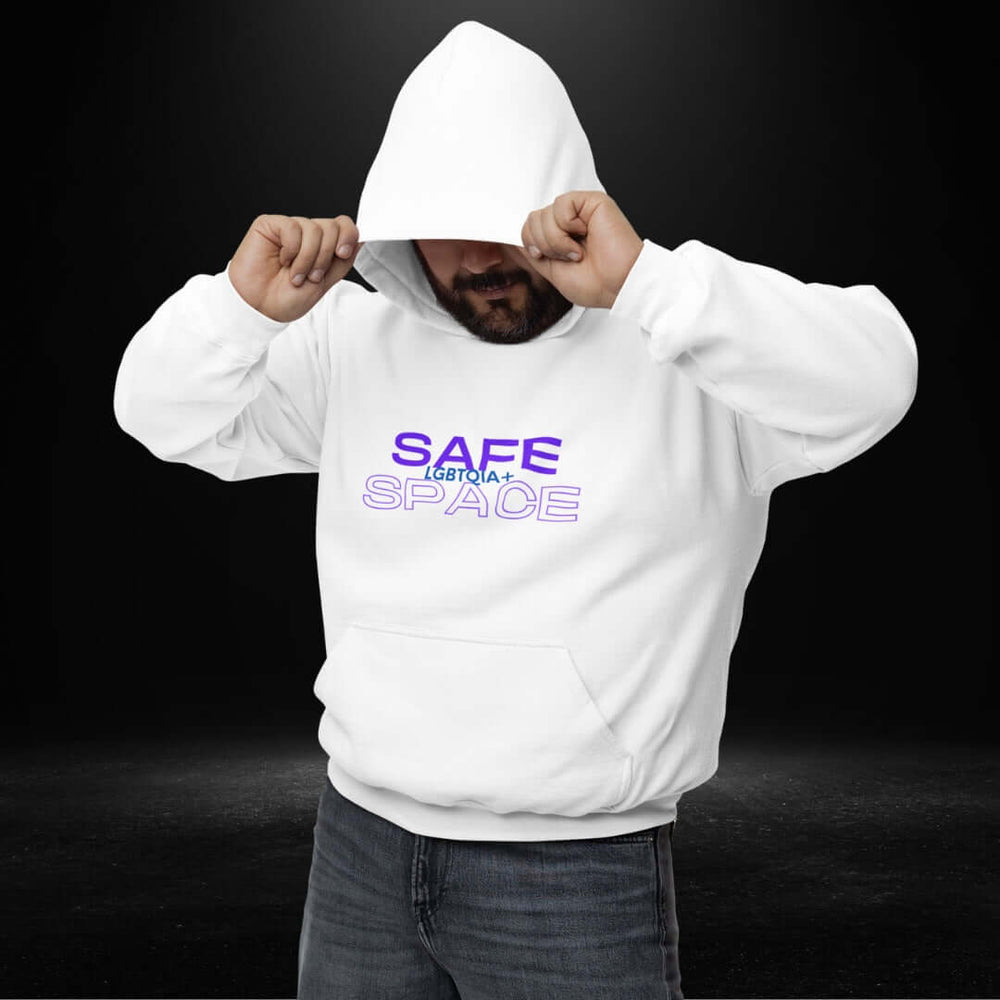 Safe LGBTQIA+ Space White Hoodie - Bite Me Now