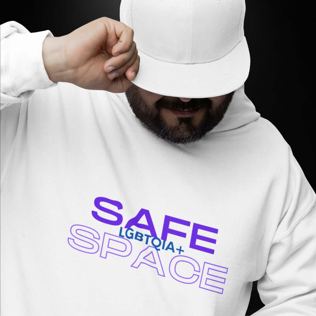 Safe LGBTQIA+ Space White Hoodie - Bite Me Now