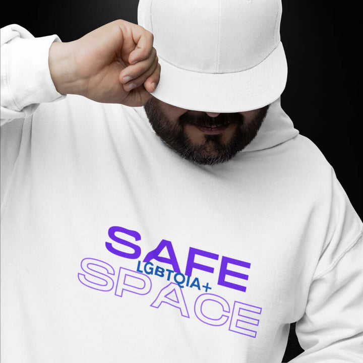 Safe LGBTQIA+ Space White Hoodie - Bite Me Now