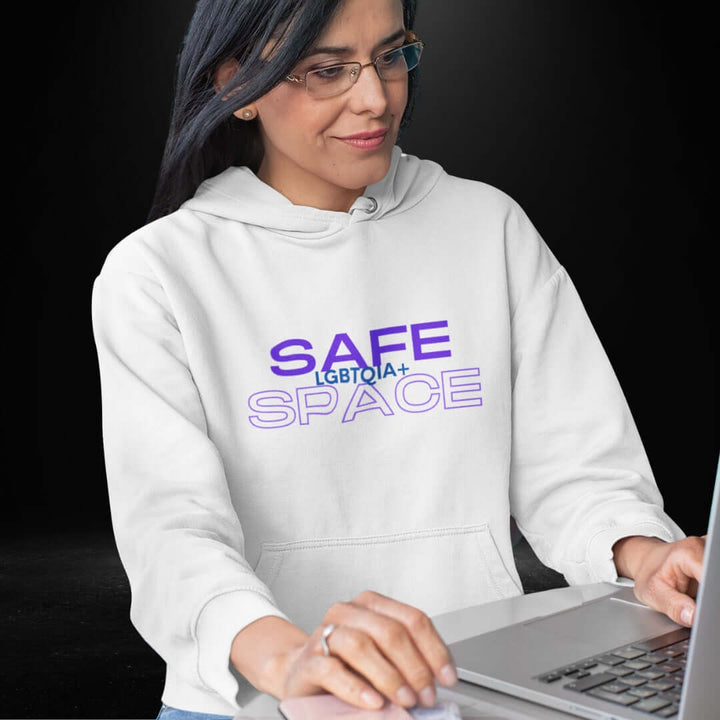 Safe LGBTQIA+ Space White Hoodie - Bite Me Now