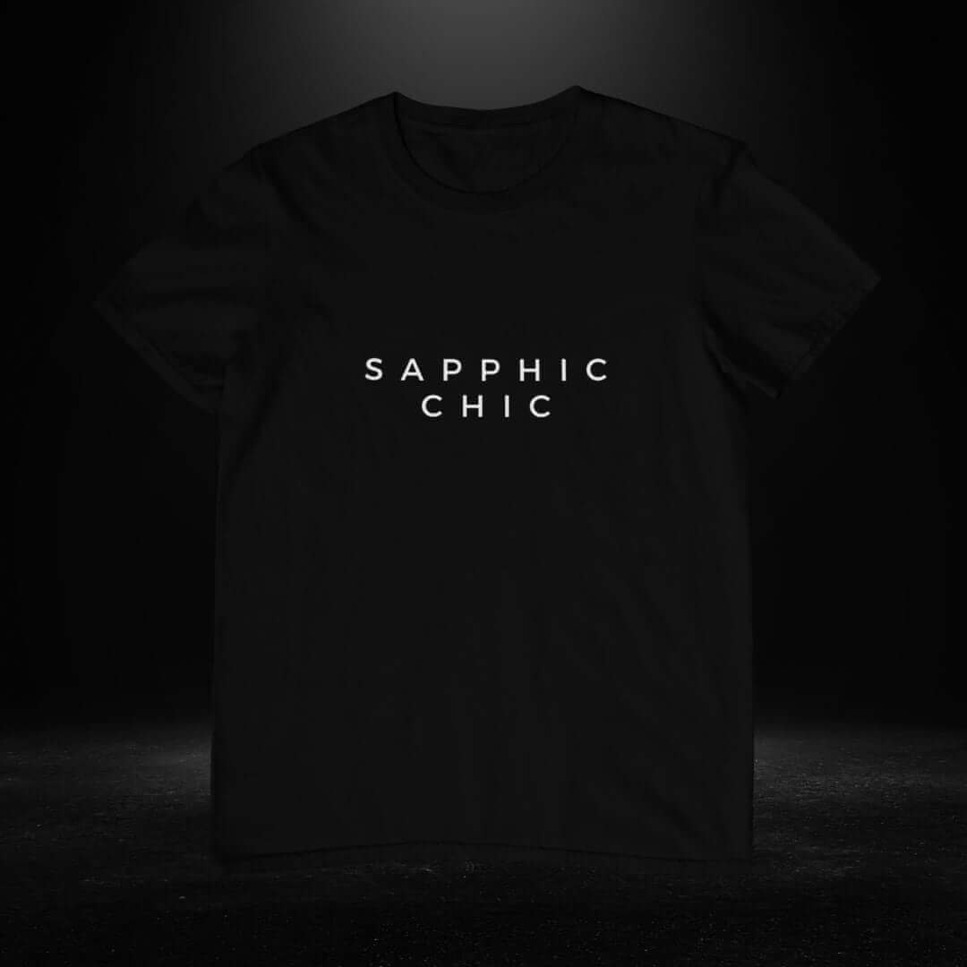 Sapphic Chic Black Tee - Bite Me Now