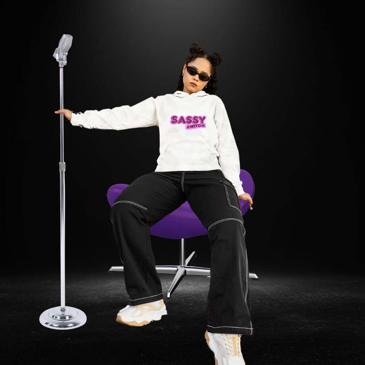 Sassy Switch White Hoodie